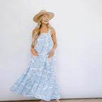 Women's Printed Spaghetti-Strap Maxi Dress