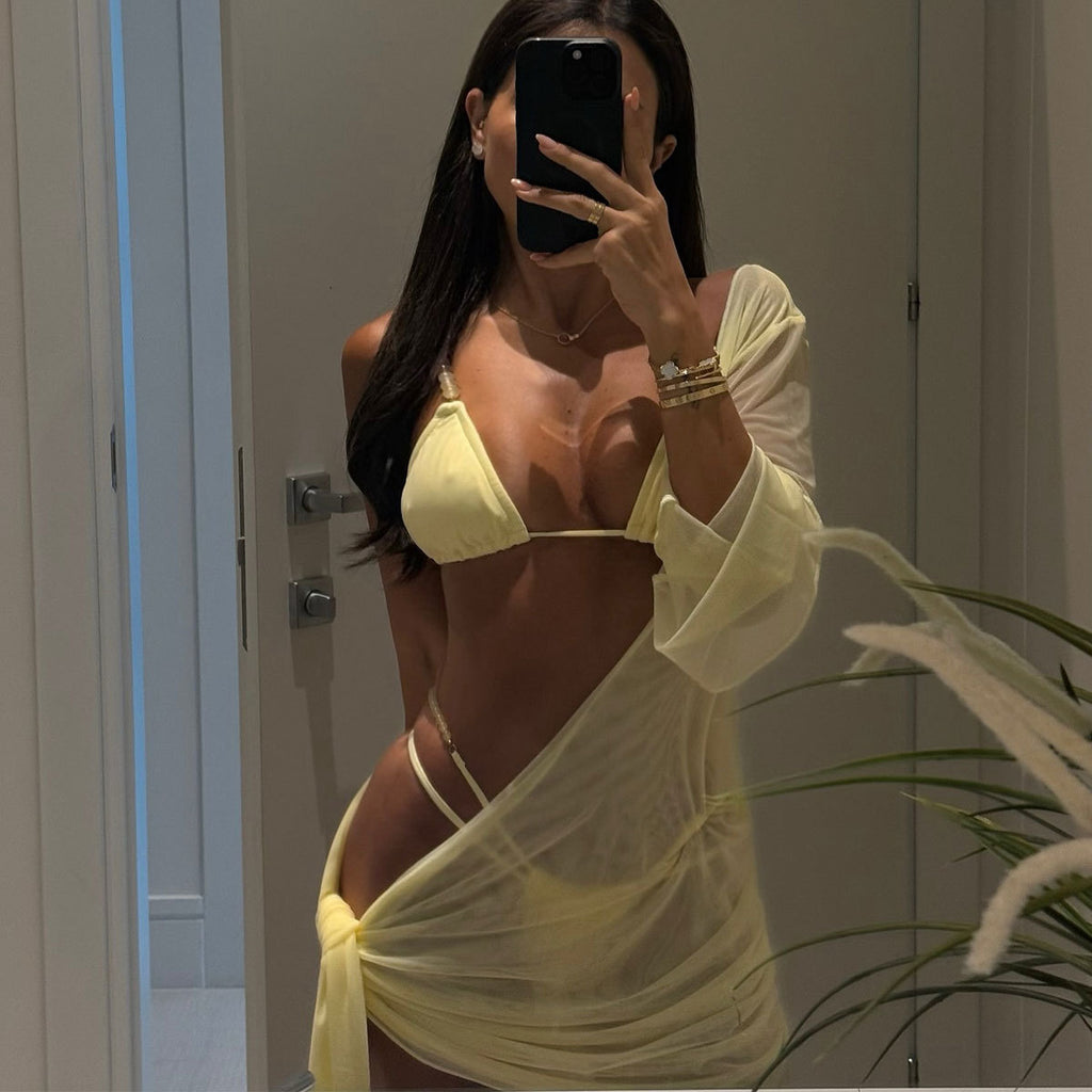 Solid Color One-piece Swimwear