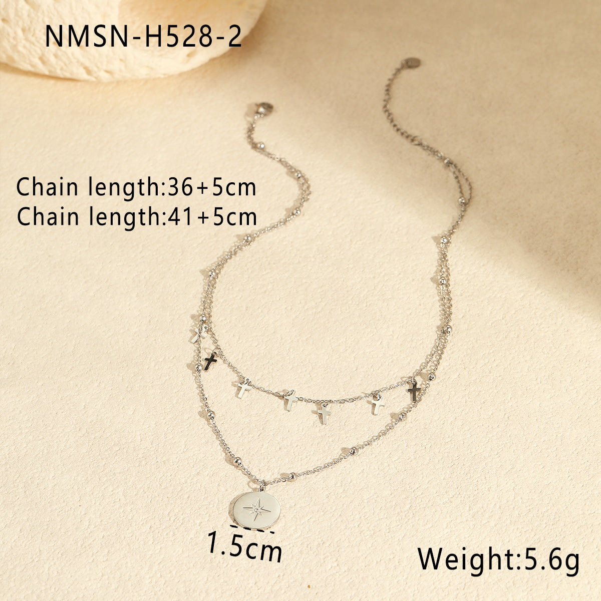 Steel Double-Layer Necklace