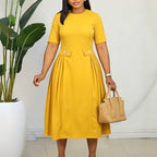 Women's Midi Short Sleeve Dress