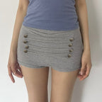Women's Buckle Detail Pleated Skort