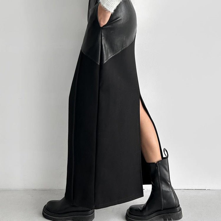 Faux Leather Maxi Skirt