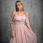 Women's Strap Backless Bridesmaid Dress