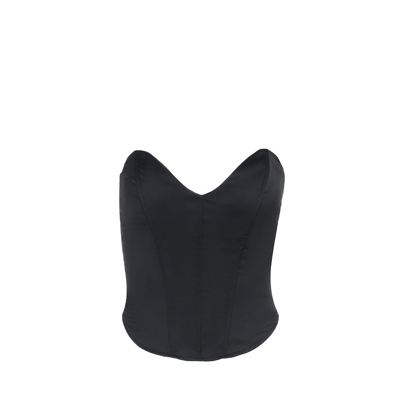 Women's Foreign Goods Sexy Bandeau Satin Waist Top Summer Slim Fit Tank Top