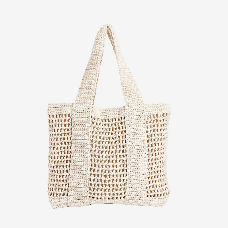 Women's Large-Capacity Mesh Straw Shoulder Bag