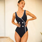 Black One-piece Swimwear
