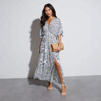 Printed Split Maxi Dress