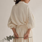 Women's Cotton Top and Skirt Two-Piece Set