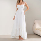 Women's Backless Pleated Dress