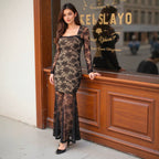 Women's Lace Long Sleeve Dress