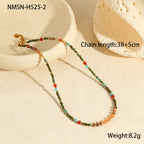 NMSN-H525-2 Orange Beaded Necklace