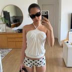 Solid Color Idle Slimming SL Southeast Asian Halter Neck