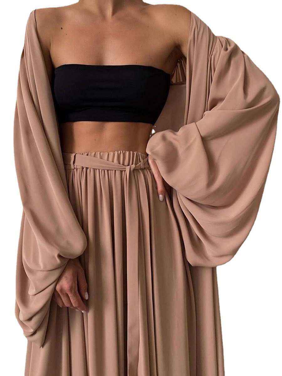 Women's Spring Summer Plus Size Coordinated Three-Piece Set