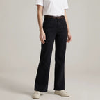 Simple All Match Three Color Slimming Loose Straight Washed Women Denim Pants
