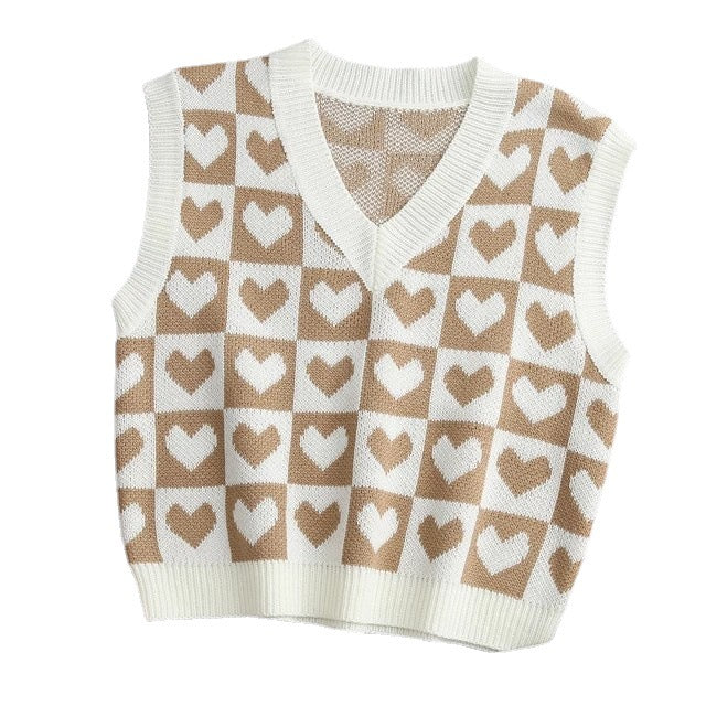 Loose Knitted Vest Coat
