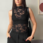 Women's 's Lace Tied Top Slim Fit Tank Top