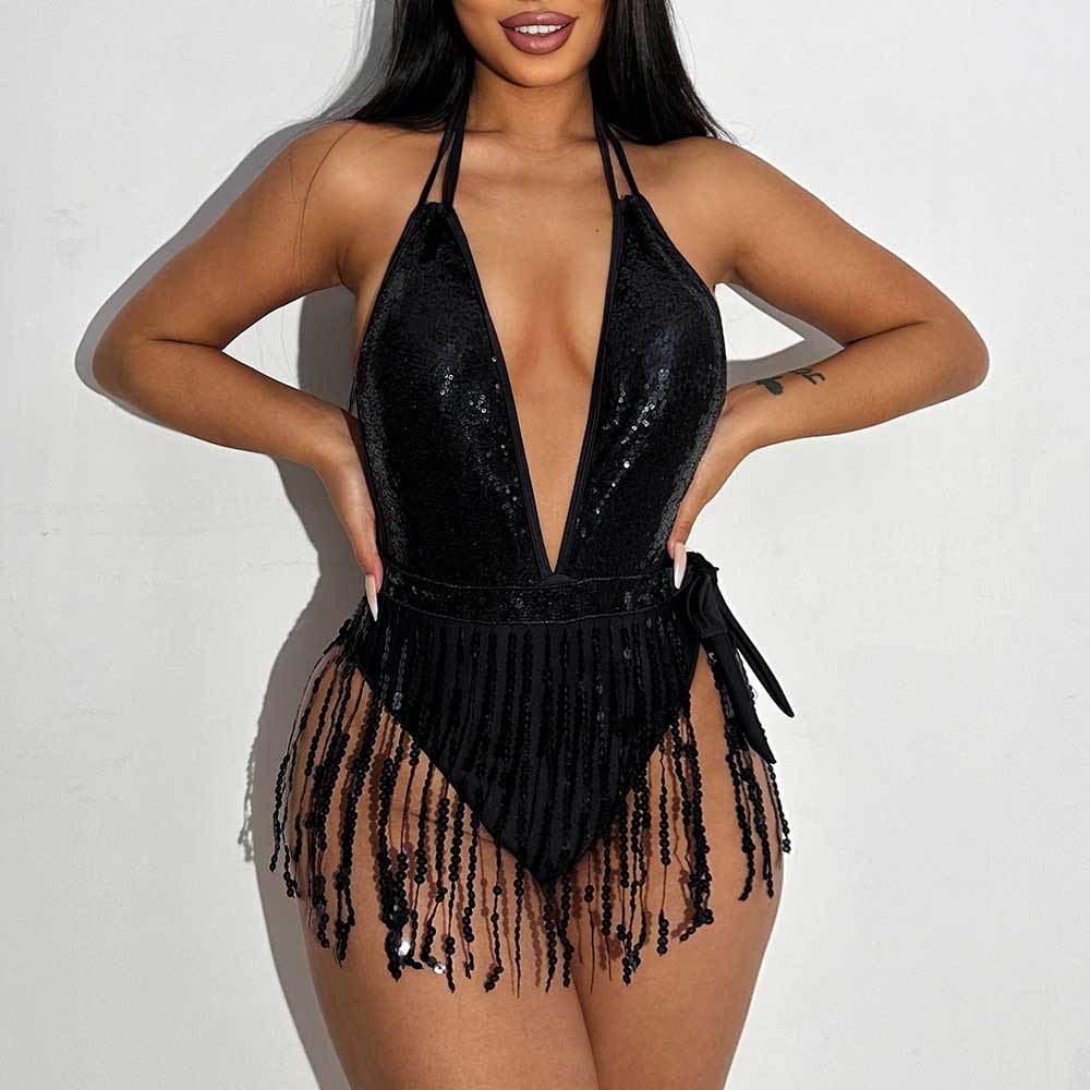 Deep One-piece Swimwear