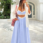 Early Lace Splicing Sling Vest High Waist