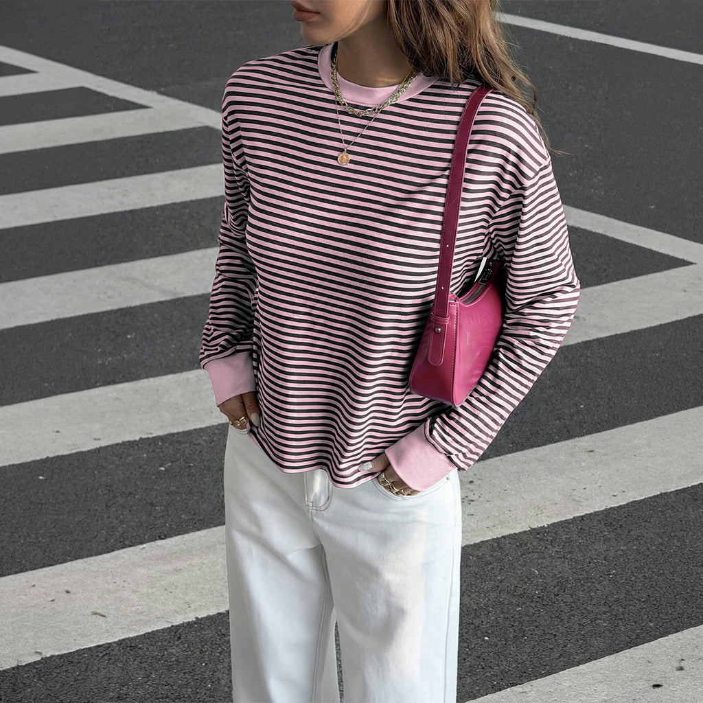 Women's Clothing Summer Casual All Match Long Sleeved T Shirt Vest Top