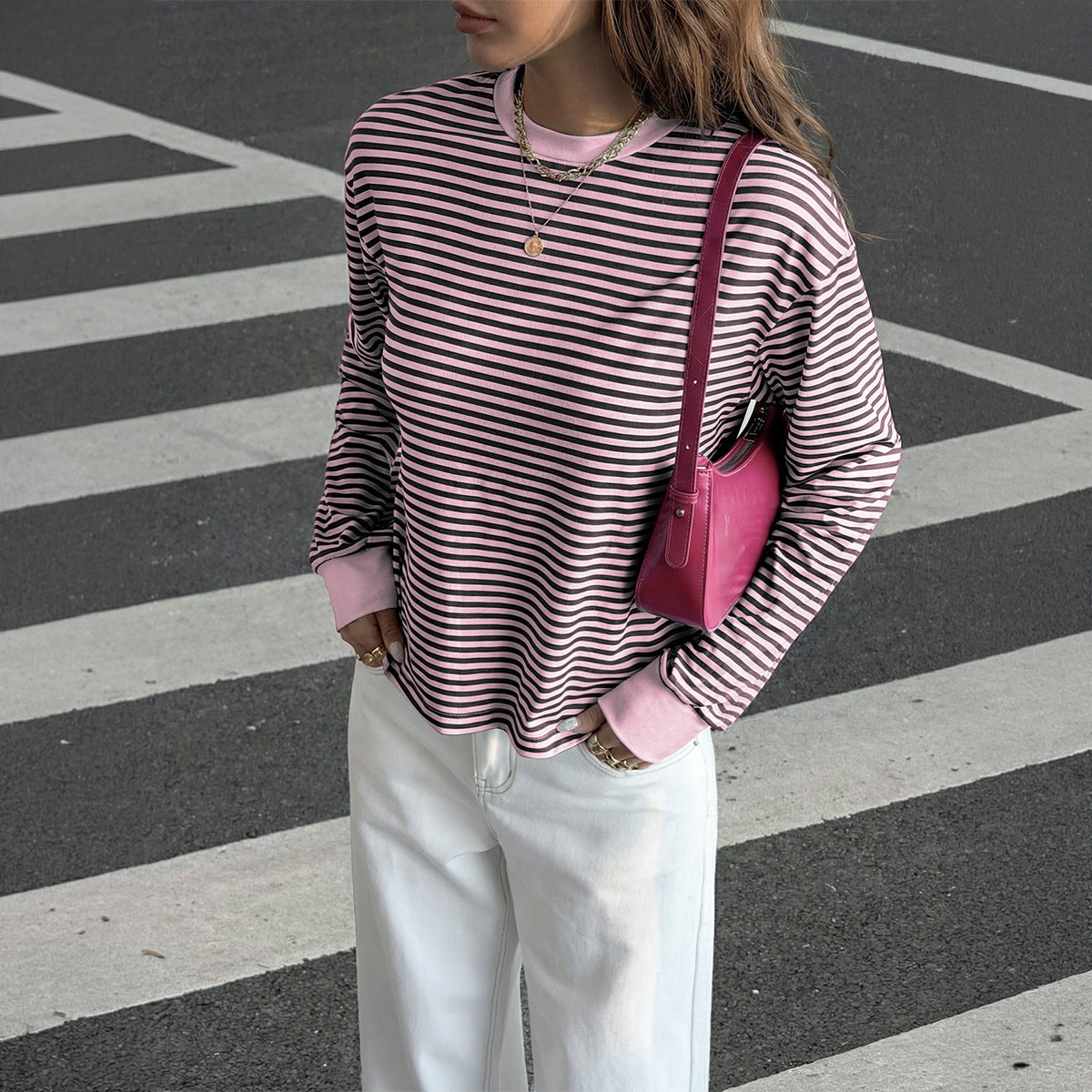 Women's Clothing Summer Casual All Match Long Sleeved T Shirt Vest Top