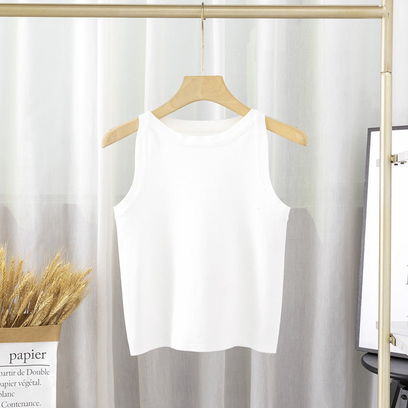 Women's Striped Ribbed Sleeveless Knit Tank Top