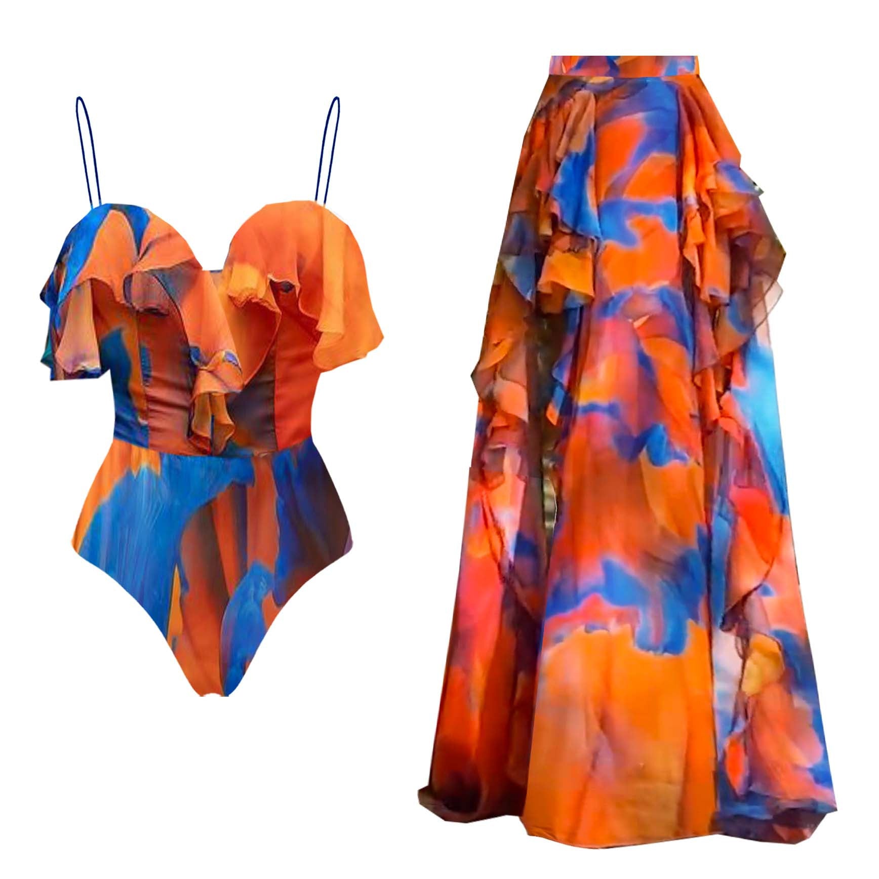 Orange Blue Suit