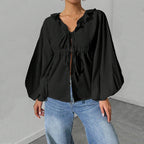 Women Simple Intellectual T shirt Big Swing Batwing Sleeve Loose