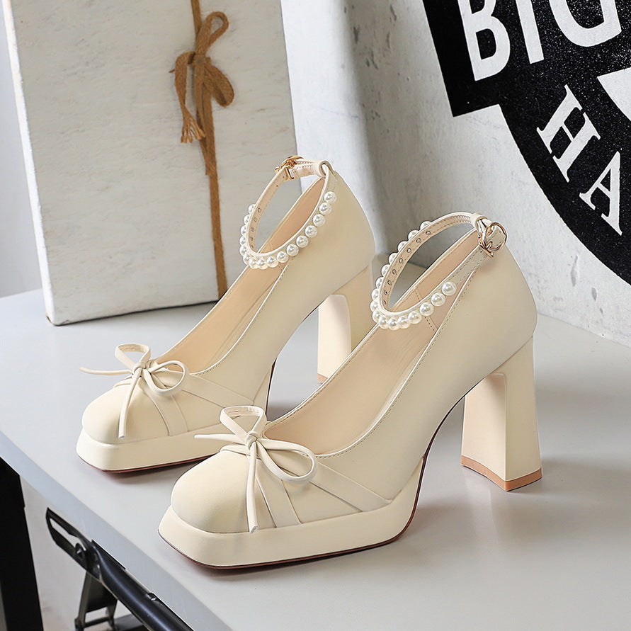 Women's Bow Platform High Heels