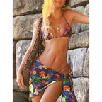 Retro Printed One-piece Swimwear