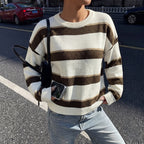 Autumn Winter Vintage Sweater Loose Shoulder Long Sleeve