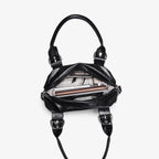Rivet Motorcycle Bag Women Portable One Shoulder Underarm Boston Bag Large Capacity Leather Buckle Office Pillow Bag Tide