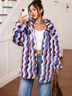 Wavy Purple Rabbit Fur