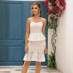 Women's Jacquard Ruffle Boned Corset Tube Top