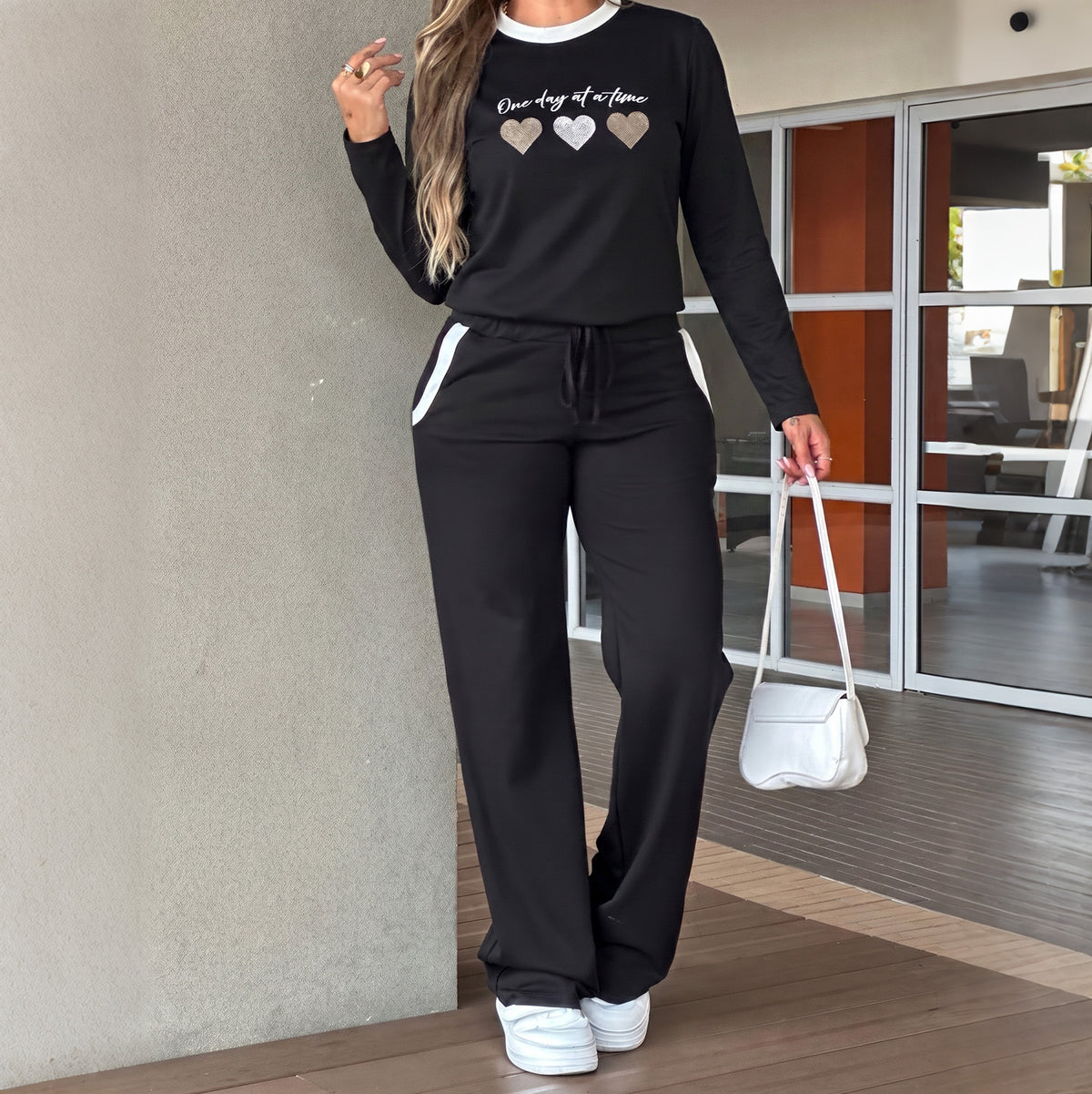 Women's Graphic Sports Top & Shorts Set