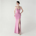 Women's Boning Corset Waist Tube Top Heart Collar Hollow Out Cutout Out Strap Cocktail Wedding Red Carpet Evening Dress