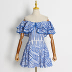 Women's Embroidered Off-Shoulder Mini Dress