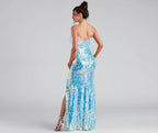 Women's Sequin Split Sling Bridesmaid Dress