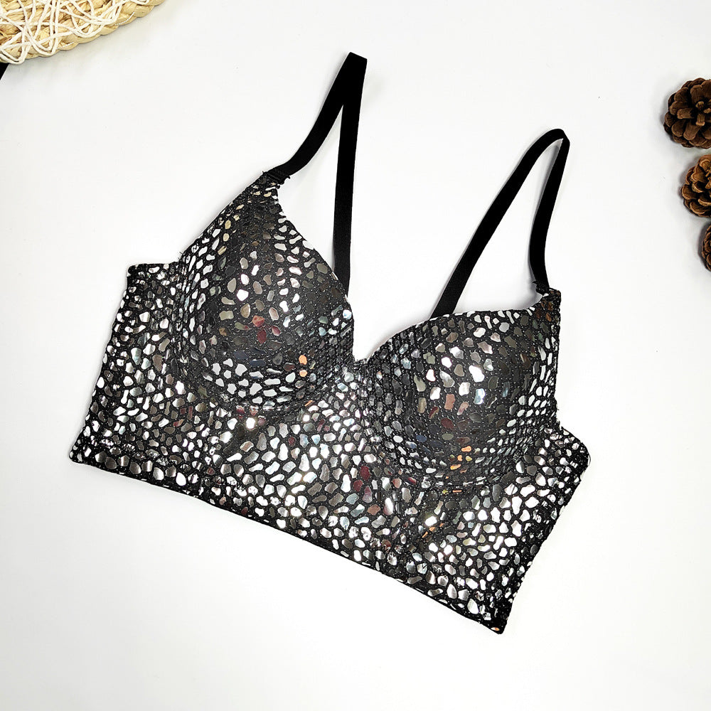 's Boning Corset Boning Corset Bra Nightclub Ds Flash Tube Top
