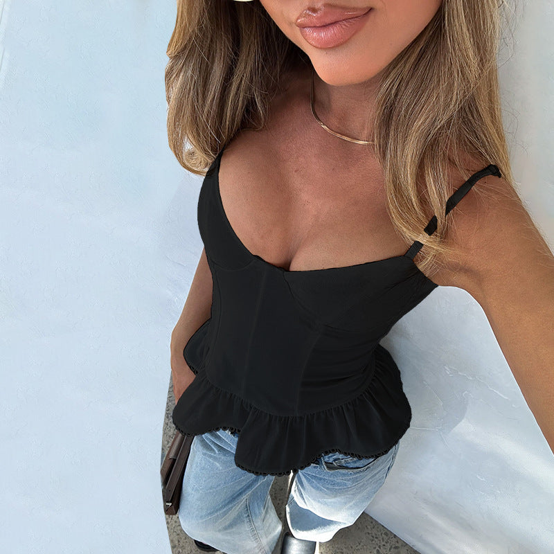 's Waist Strap Top Tube Top Vest