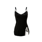 Sexy Lingerie Milk Silk Dress Lace Sexy Sling Nightdress