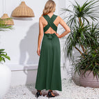 Women's Cross-Back Multi-Strap Maxi Dress