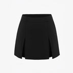 Double Slit A Line Elastic High Waist Pantskirt