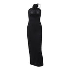 Backless One-Shoulder Pleated Elegant Dress
