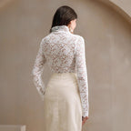 French Lace Turtleneck Top