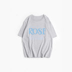 Women's Simple Letter Graphic Print T Shirt Women Summer Loose Round Neck Cotton Short Sleeve Top