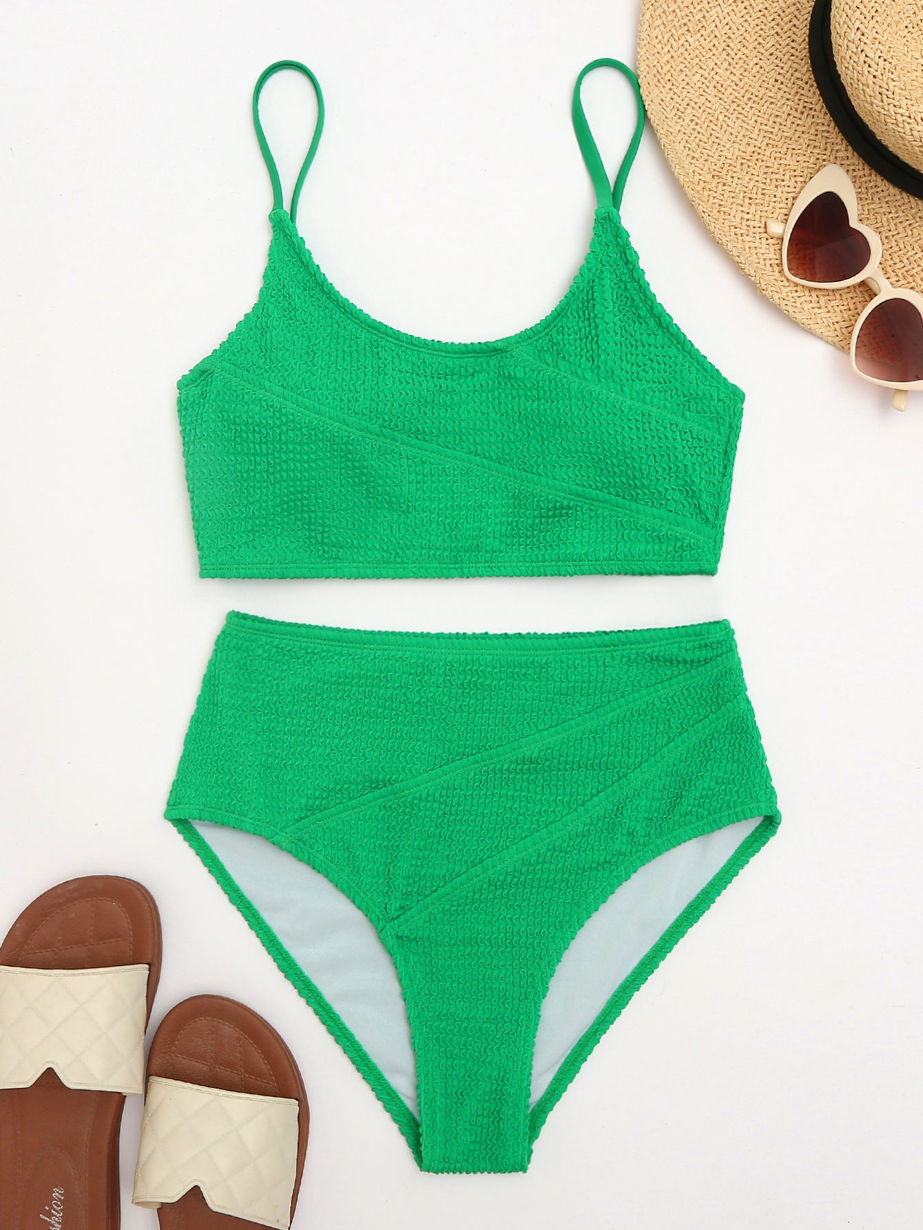 Solid Color Bikini Swimwear