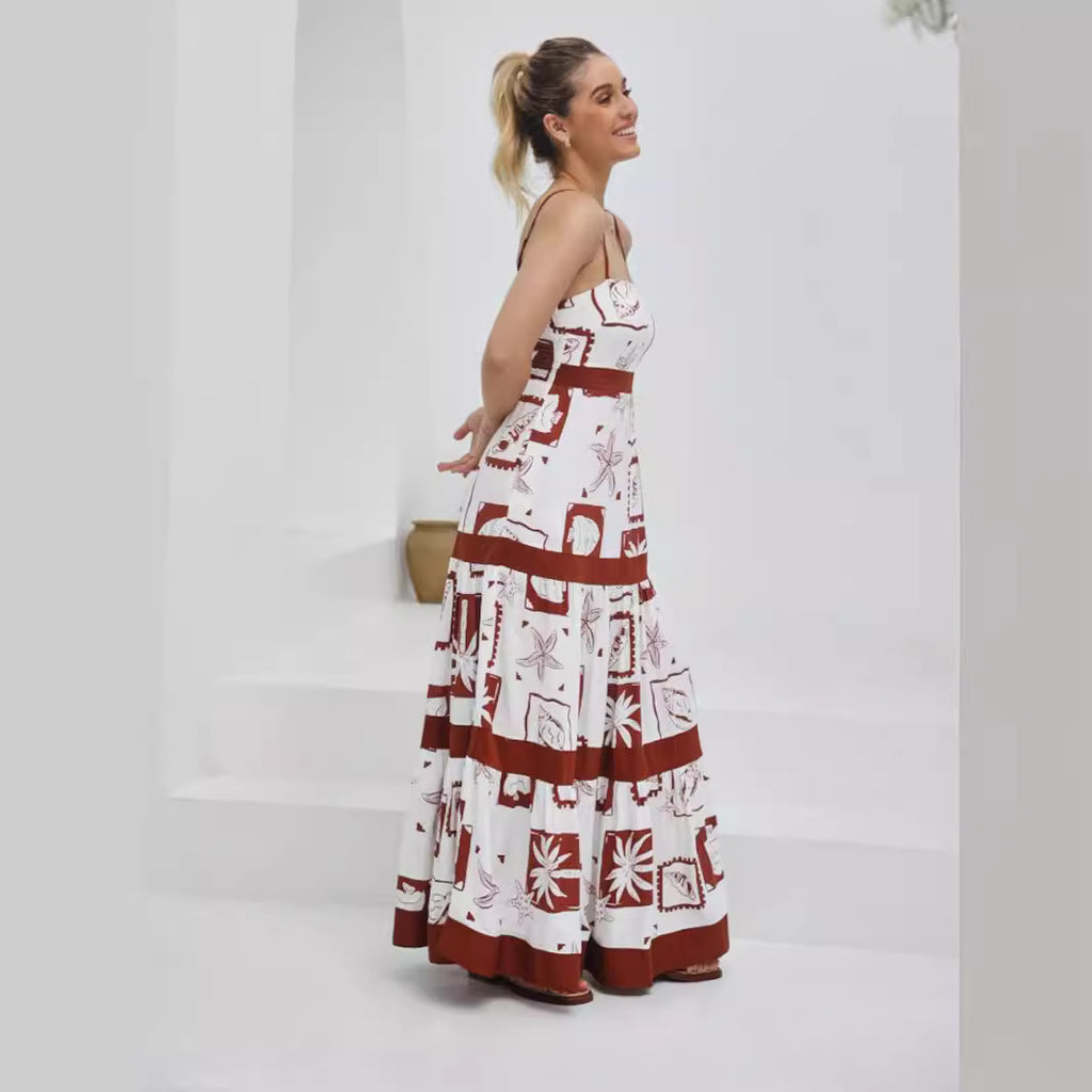 Women's off Neck Lace Splicing Sling Dress