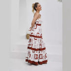 Women's off Neck Lace Splicing Sling Dress
