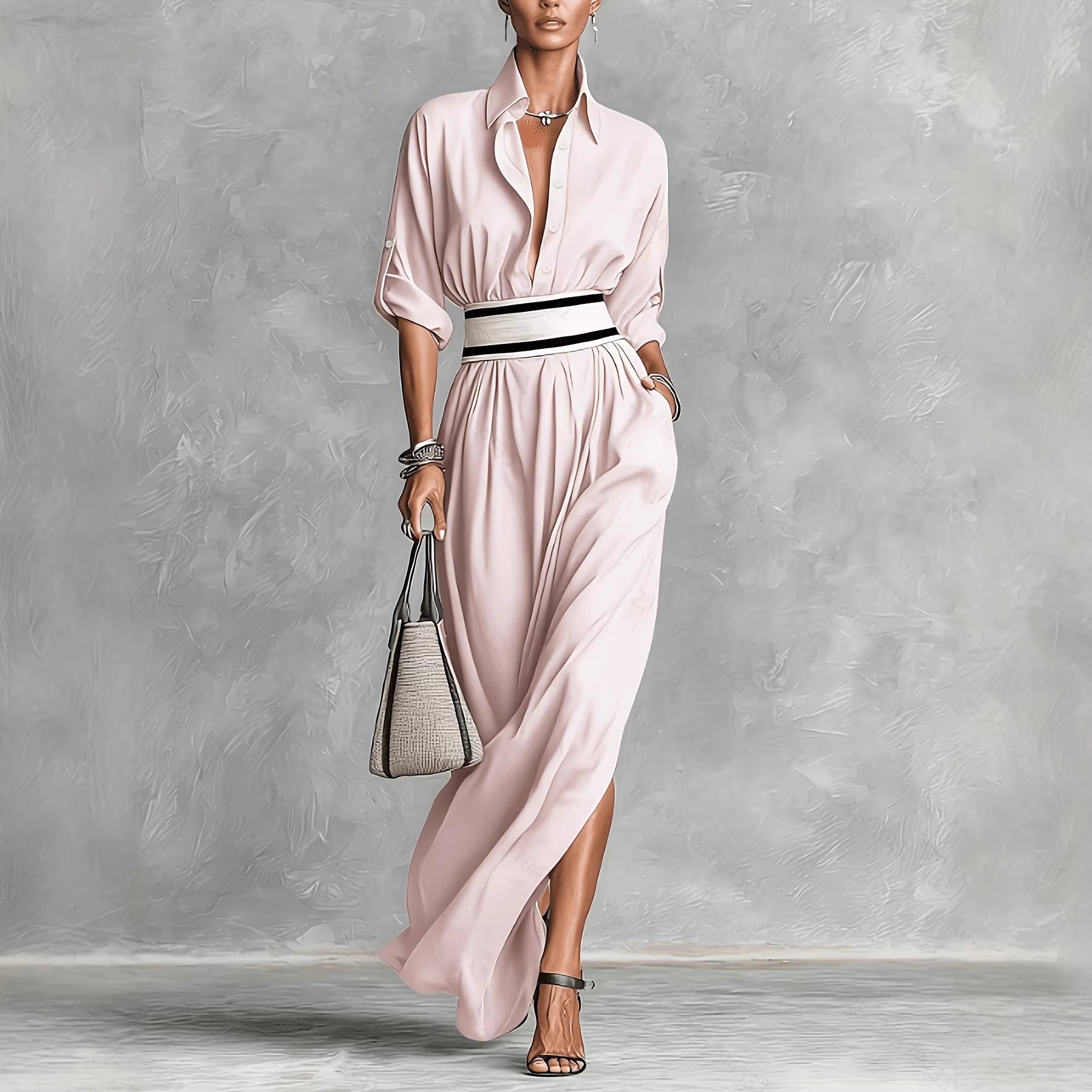 Women's Maxi Long Sleeve Dress
