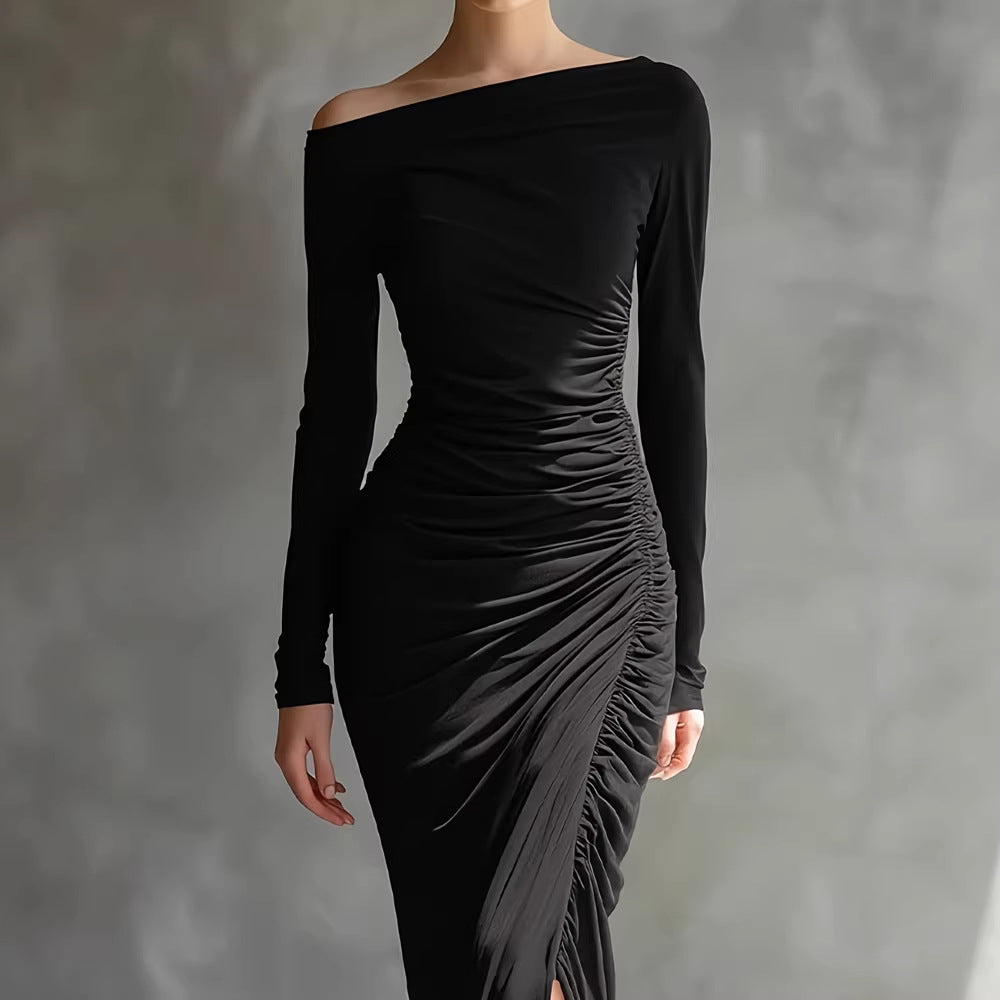 Women's Pleated Strapless Dress